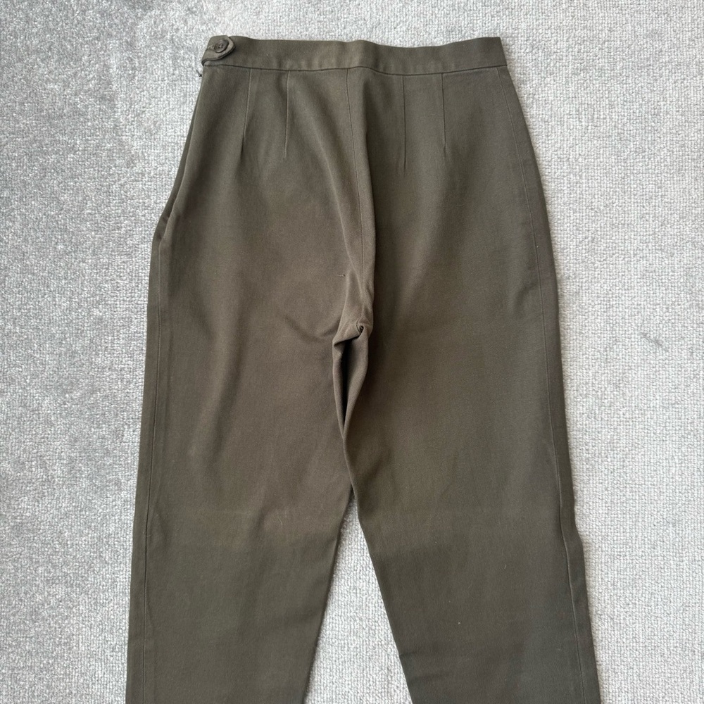 Banana Republic Pants Womens 2 Green Stretch Cotton Straight Leg Slim Fit Career - Picture 10 of 11